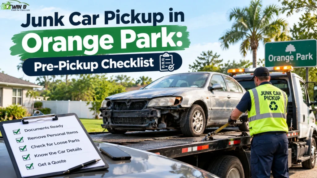 Junk Car Pickup in Orange Park Pre-Pickup Checklist