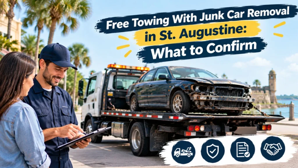 Free Towing With Junk Car Removal in St. Augustine What to Confirm